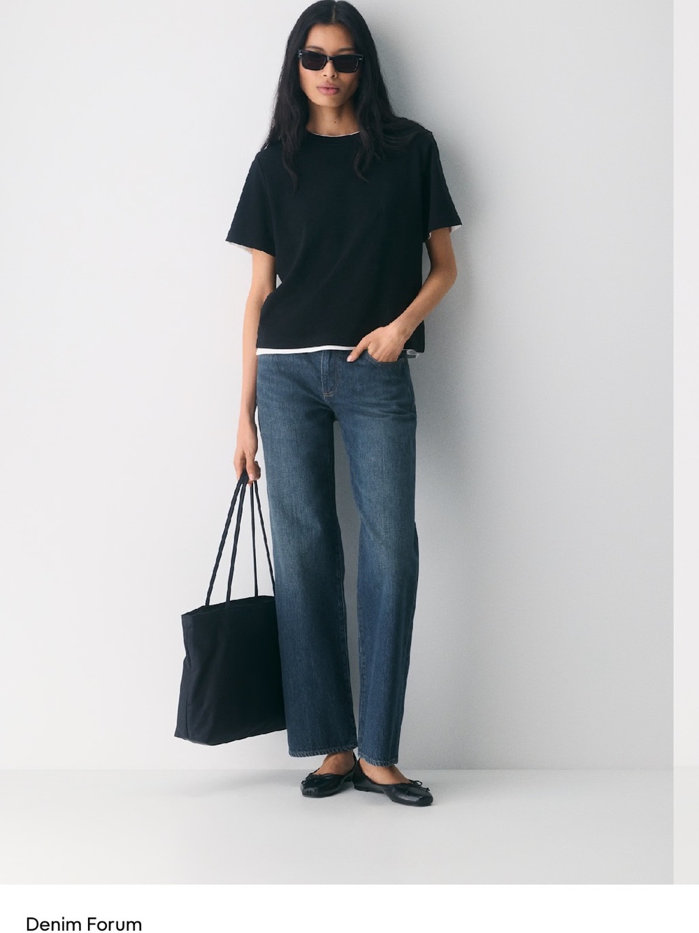 Denim Forum The Farrah Lo-Rise Wide Jean